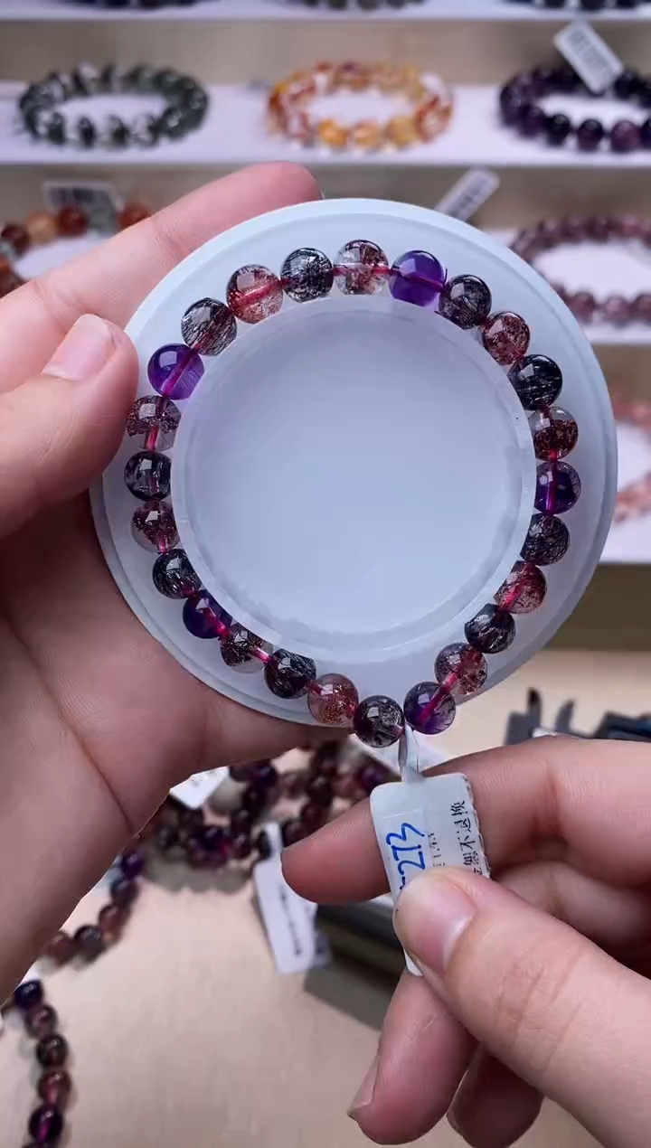 【闪购商品】水晶手链未镶嵌黑加仑超七单圈7m+