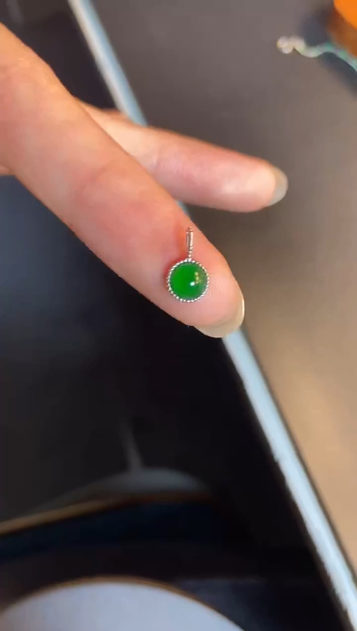 吊坠(不含链)银S925镶嵌翡翠1