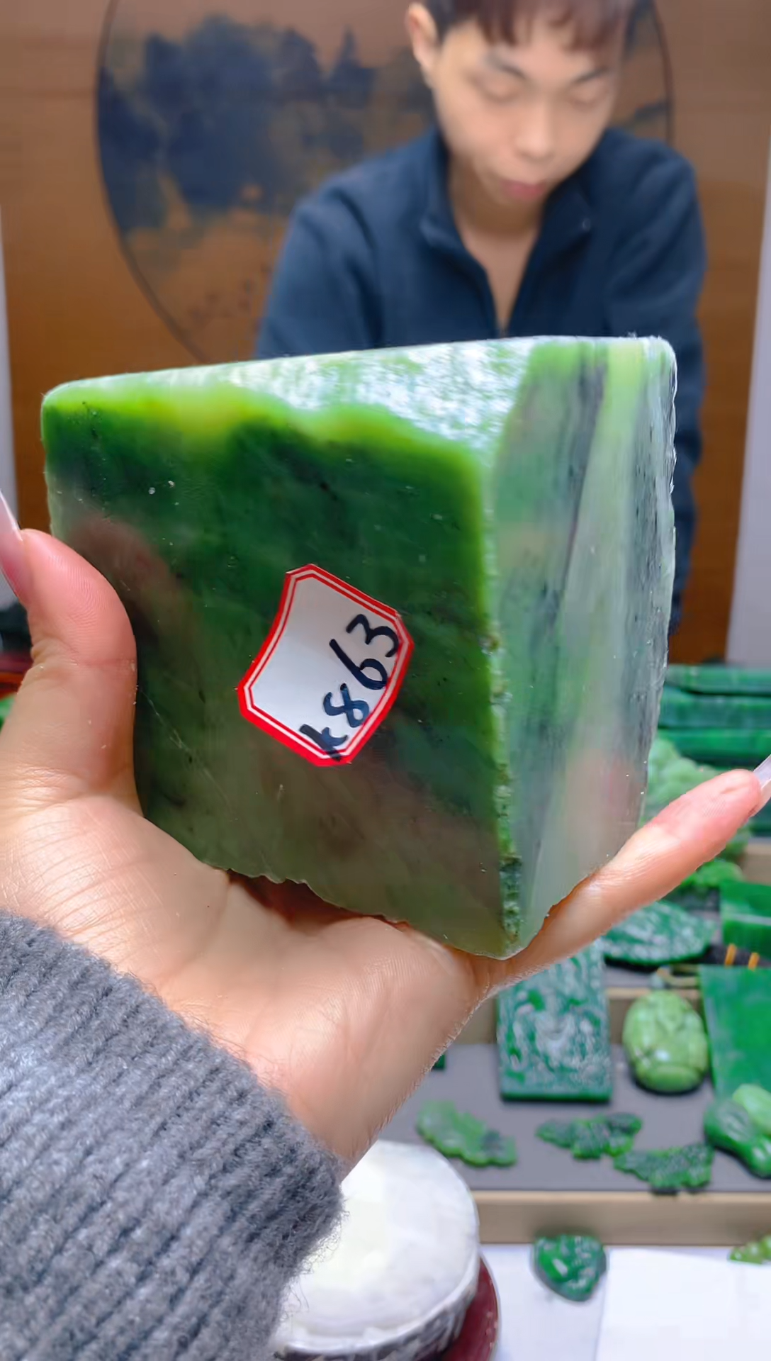 【闪购商品】和田玉（碧玉）珠宝半成品未镶嵌1