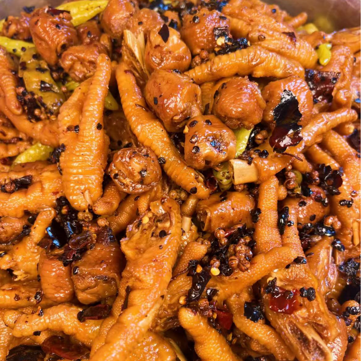 【次日达 顺丰送货上门】正宗铜梁糊辣壳鸡爪开袋即食带肘一斤装送5包泡椒牛板筋