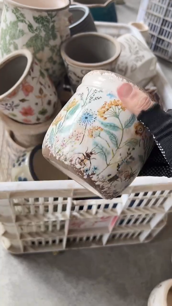 【闪购商品】陶瓷花盆高11cm内口10.5cm