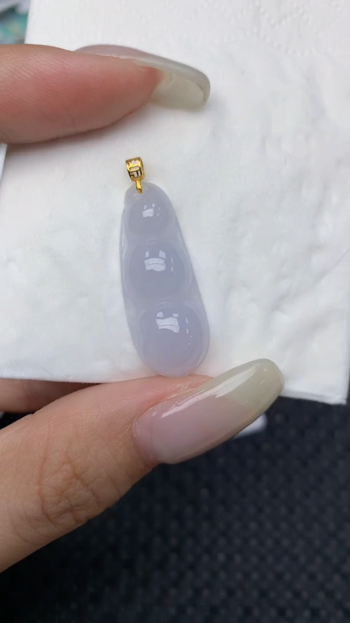 翡翠18K金镶嵌颈饰天然缅甸翡翠a货百元以上9元证书费自理