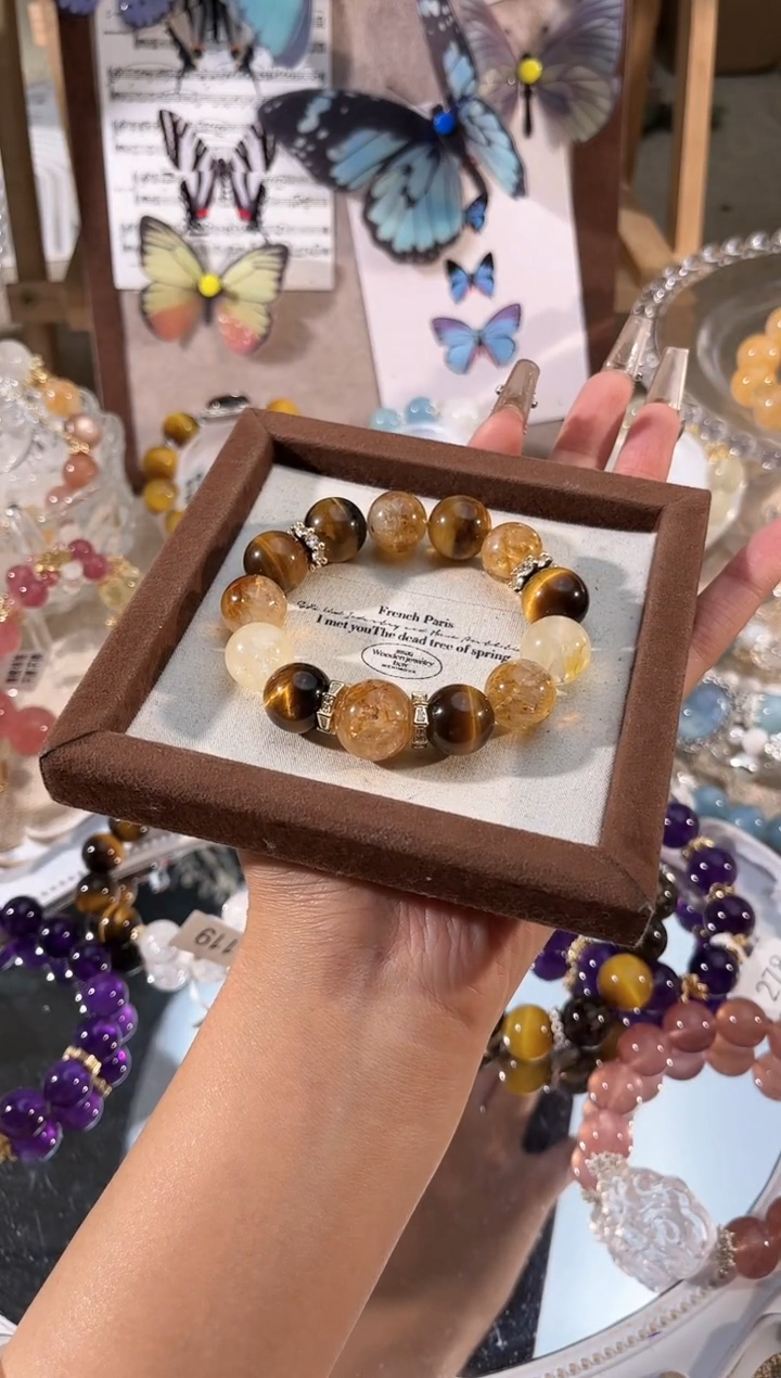 【闪购商品】水晶手链未镶嵌多样性发货颜色微差发其一