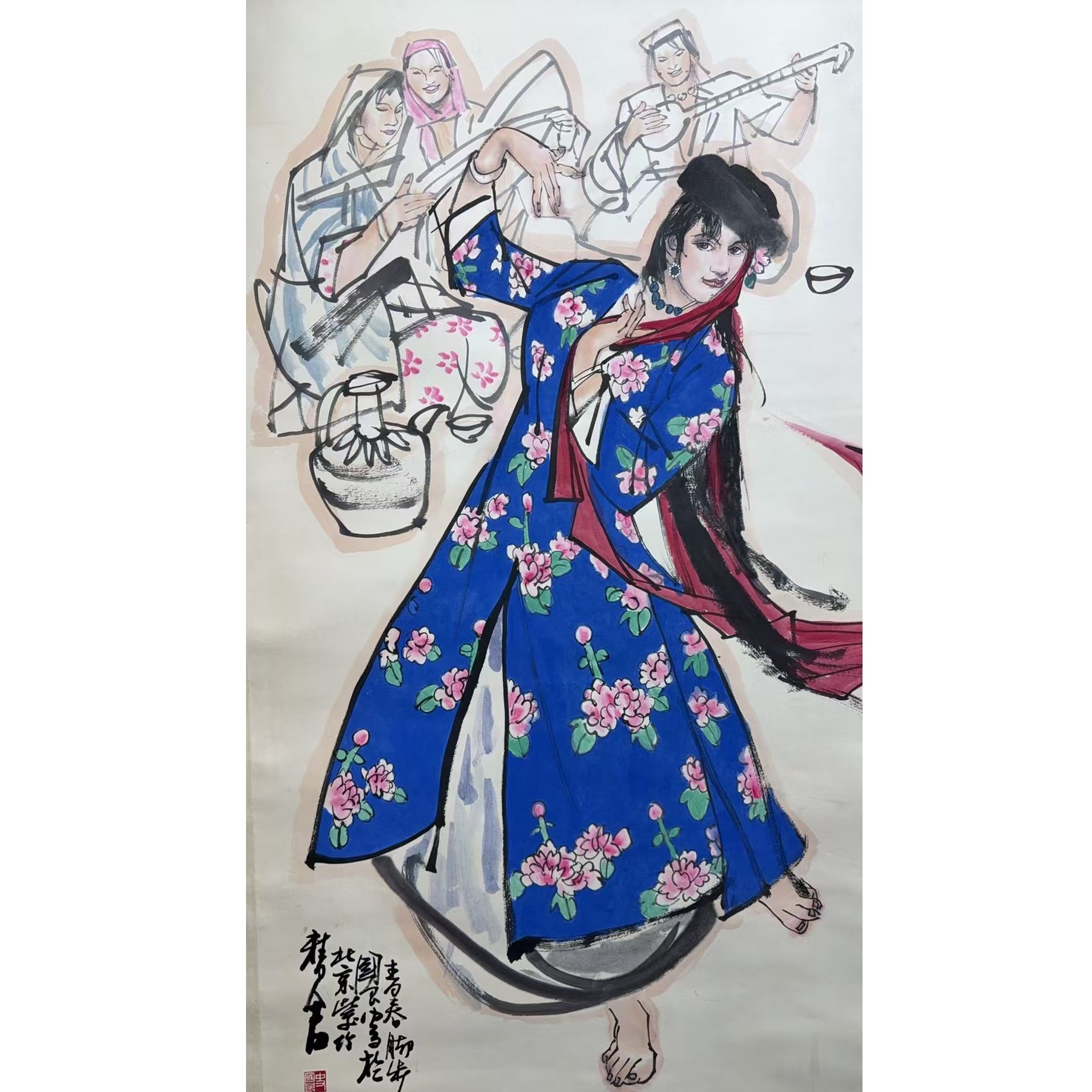 史国良款绘画人物立轴138.68 8.4平尺