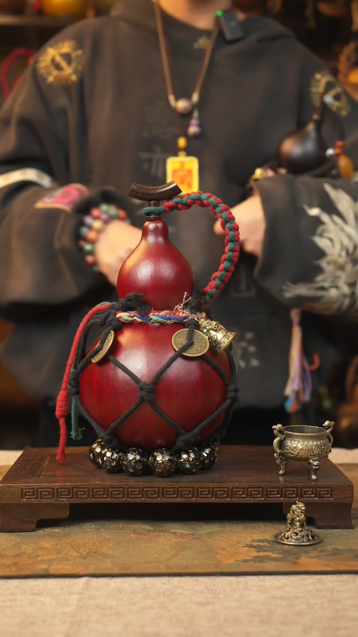 【闪购商品】096大漆葫芦一物一拍记550ml