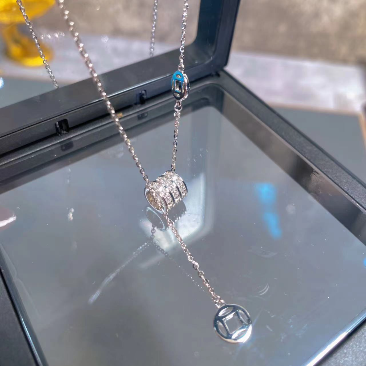 S925银气质小蛮腰气质小众设计项链（021）