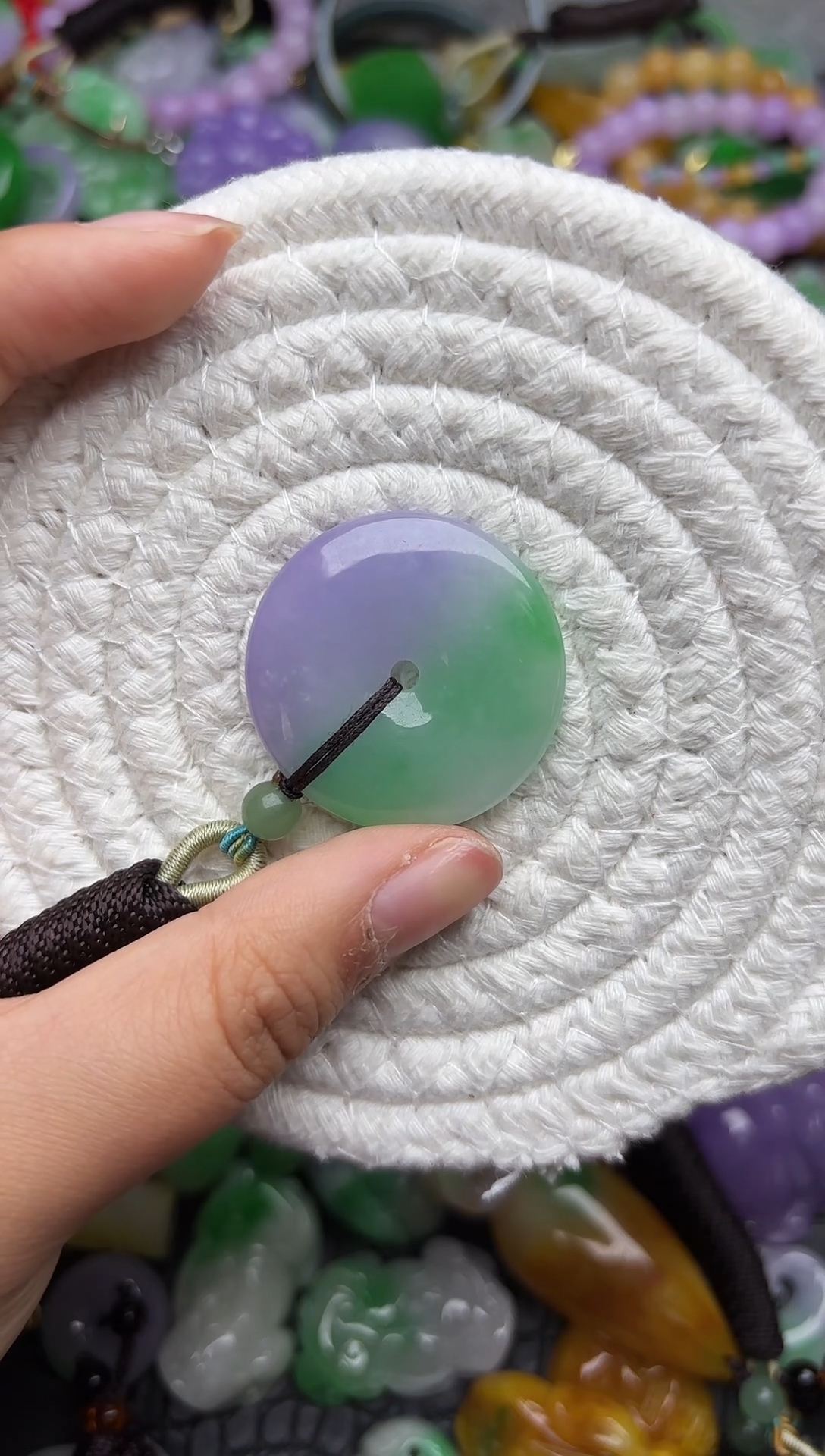 颈饰未镶嵌翡翠缅甸翡翠吊坠