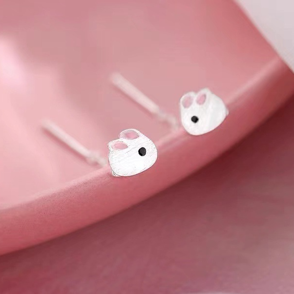 925银耳饰 E0106纯银本命年生肖兔子流苏耳线轻奢小清新可爱耳环