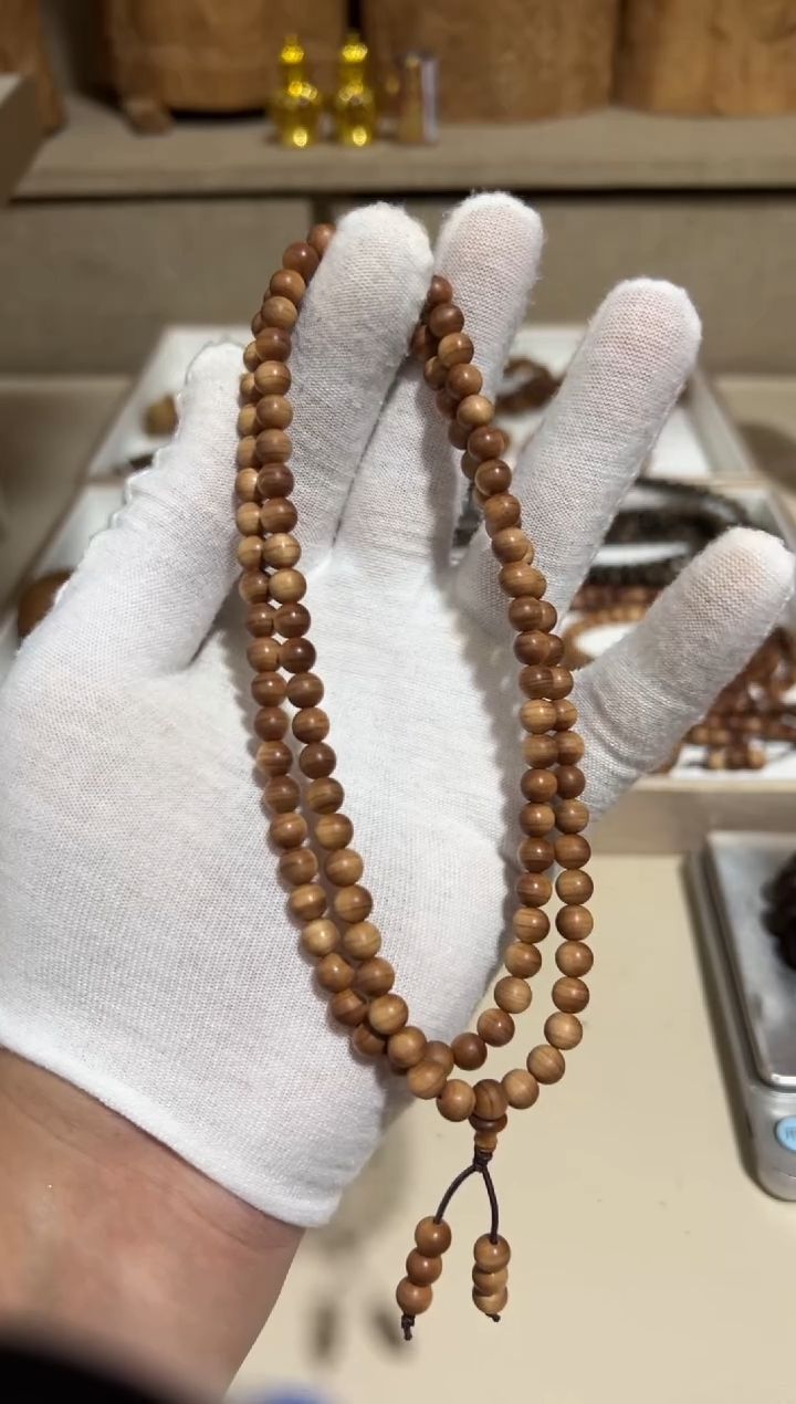 檀香木手串/手链老山檀香0.6/108横纹虎皮纹