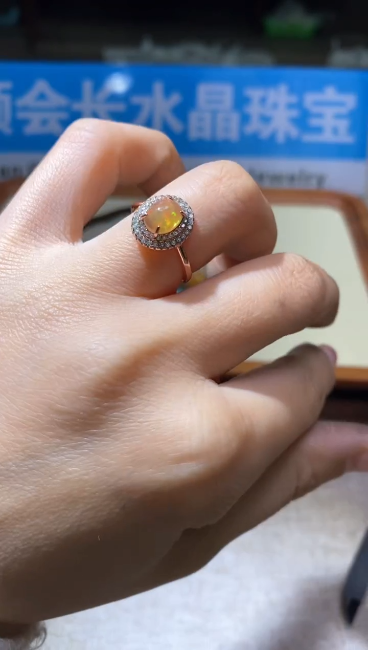 【闪购商品】欧泊戒指银S925镶嵌多样性发一件031