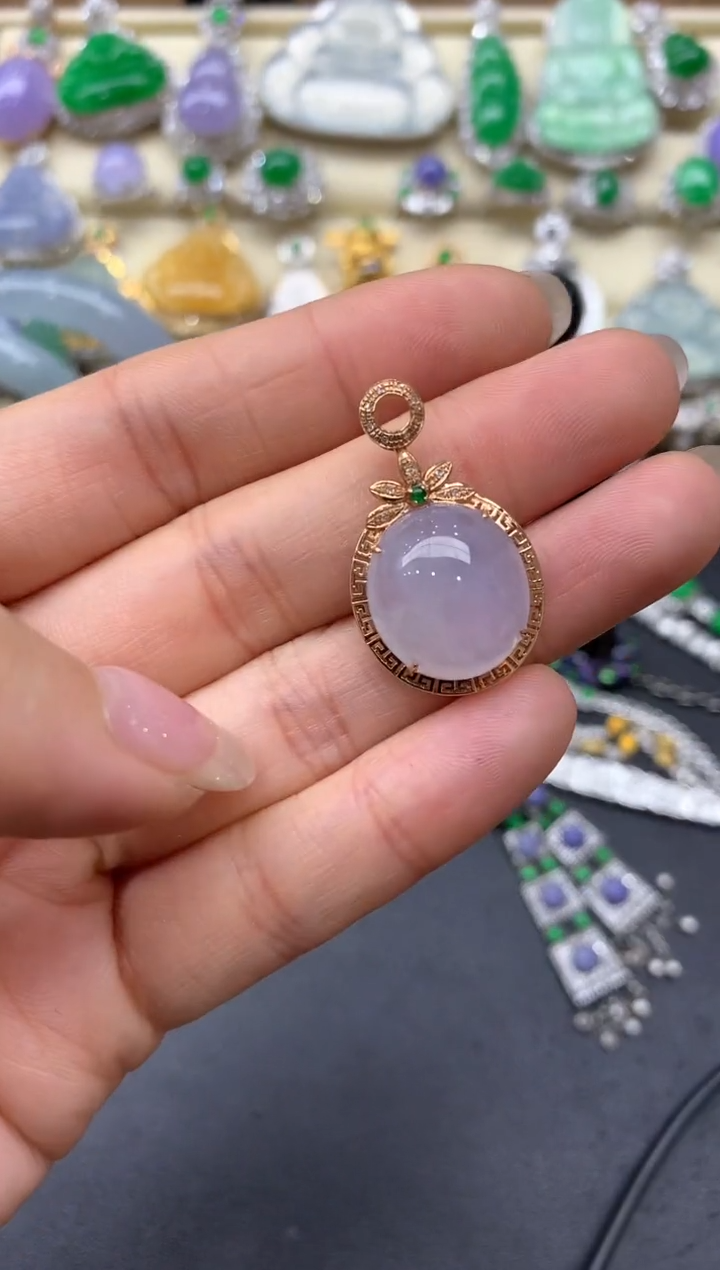 【闪购商品】翡翠颈饰18K金镶嵌296-中国好珍宝