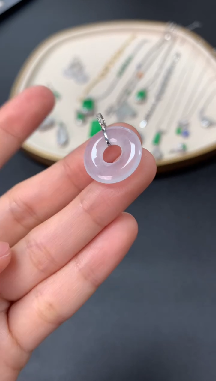 【闪购商品】翡翠吊坠(不含链)18K金镶嵌980