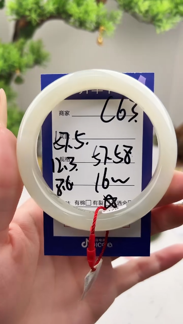 未镶嵌手镯和田玉微色差C63