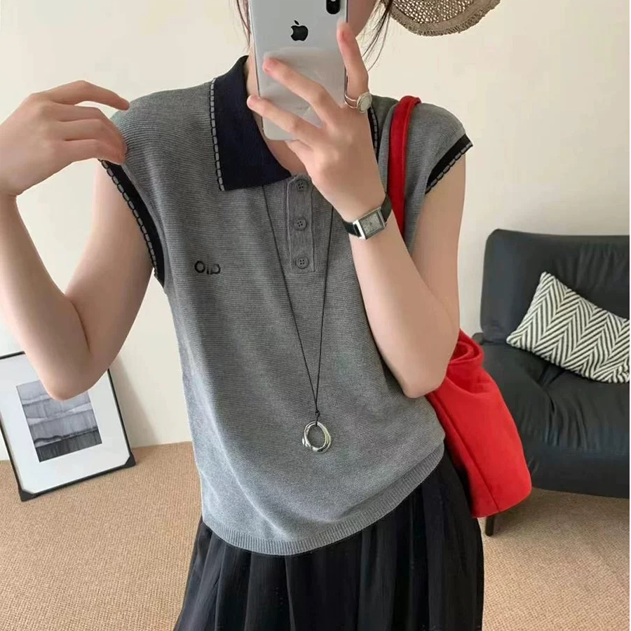 09夏季新款百搭休闲针织衫显高显瘦短款条纹上衣