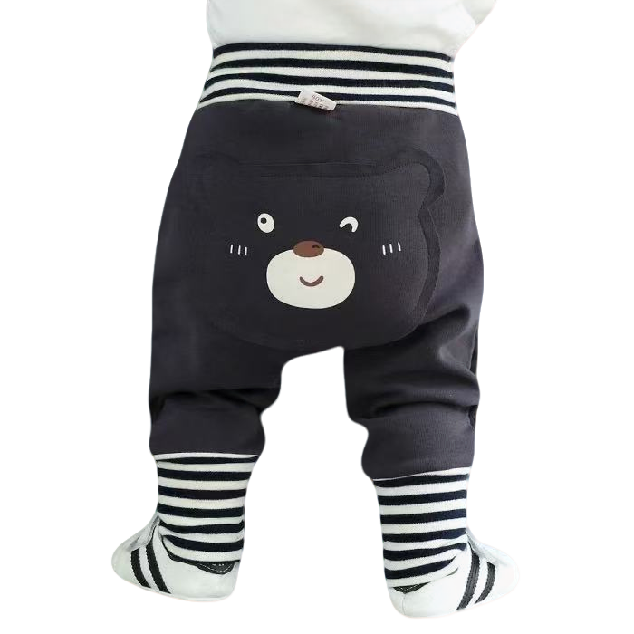 【3】冬季加绒加厚婴儿宝宝大屁屁加厚裤子童装男高腰pp裤护肚【2条】