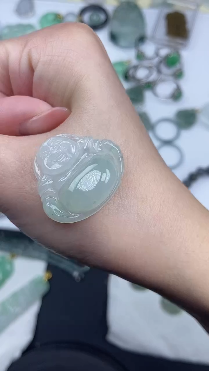 【闪购商品】翡翠吊坠(不含链)未镶嵌天然翡翠A货-佛公