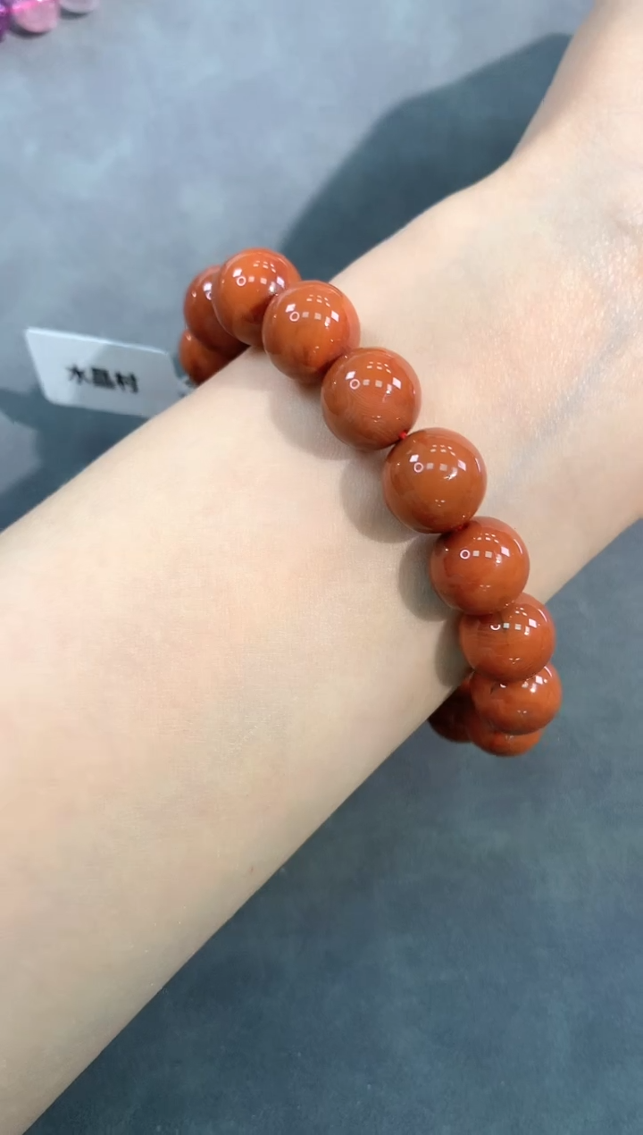 【闪购商品】南红玛瑙手链未镶嵌62号南红单圈12mm