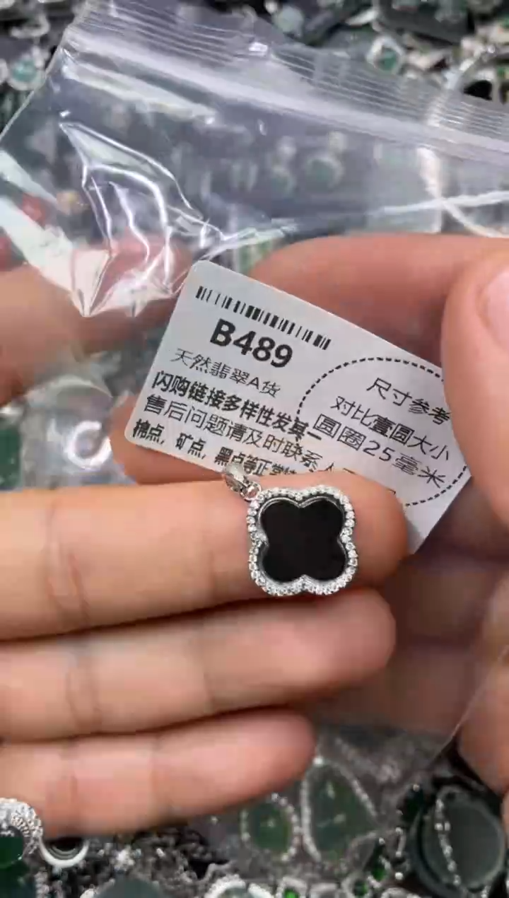 颈饰未镶嵌翡翠B489吊坠