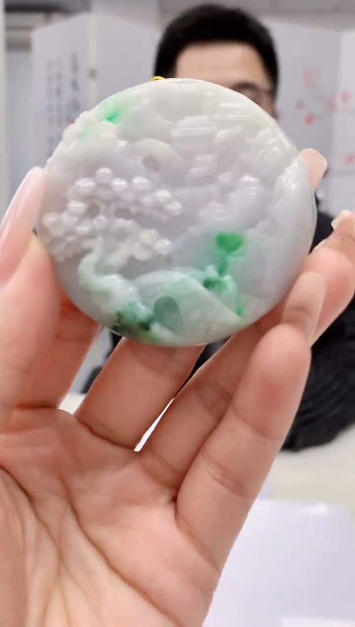 【闪购商品】定制翡翠未镶嵌5153lr-毛货挂件161