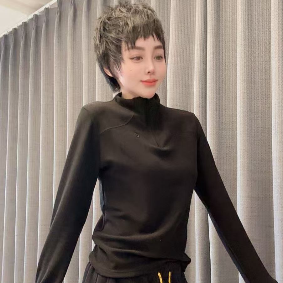 潮流款欧姐家黑色爆款加绒半拉链卫衣