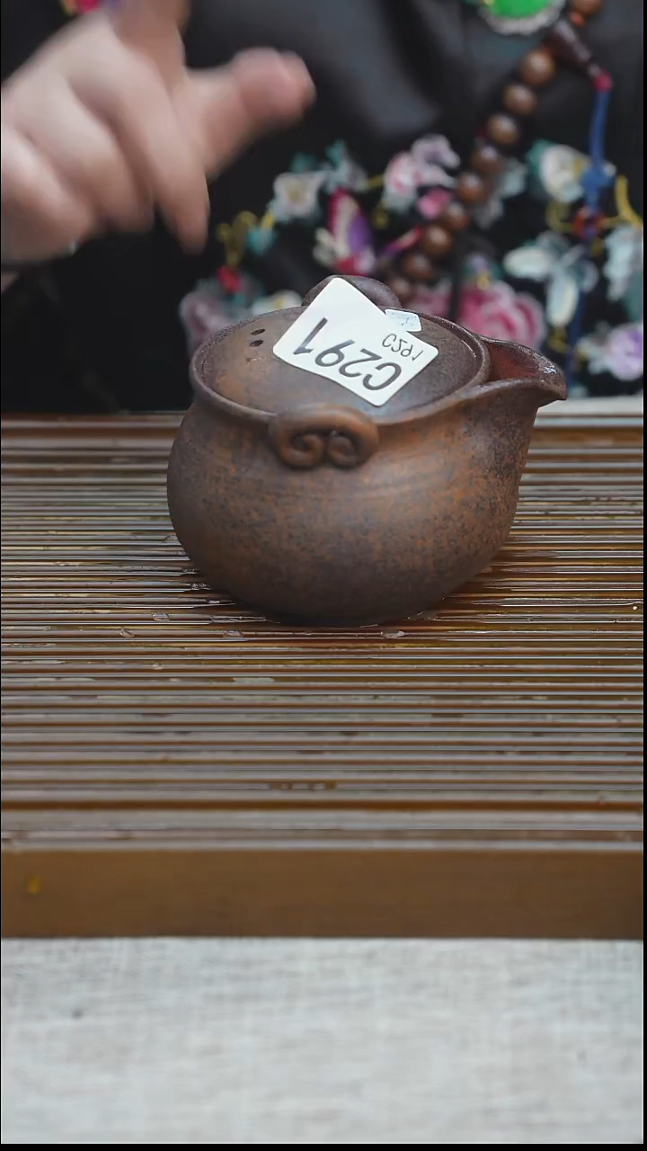 纯手工粗陶茶具每一只不一样