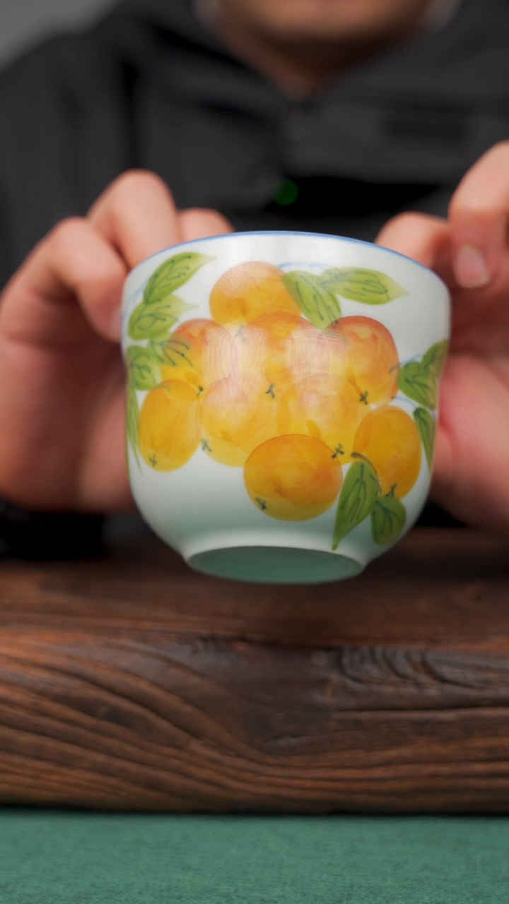 【闪购商品】瓷片49寻一缕瓷香杯釉下手工手绘瓷器