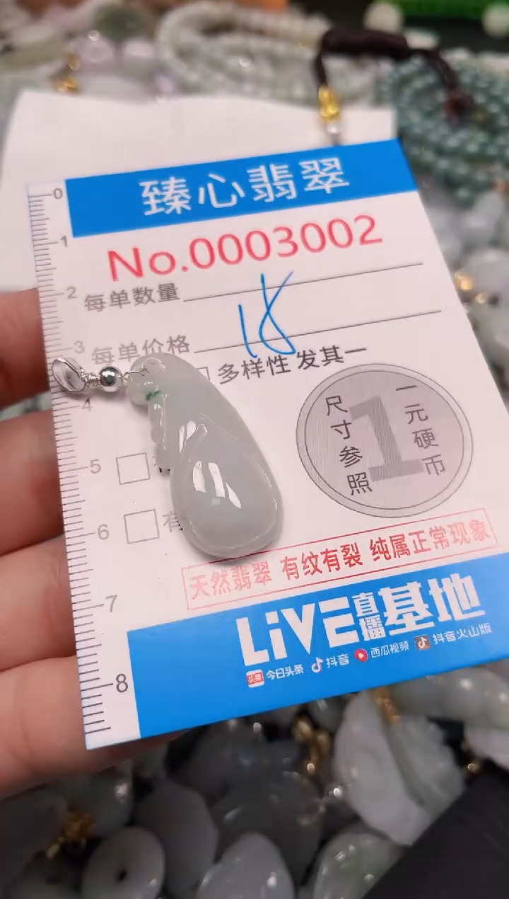 吊坠(不含链)未镶嵌翡翠3002