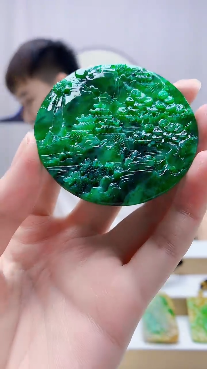 未镶嵌定制翡翠4868zm-毛货挂件117