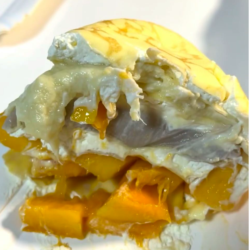 无蔗糖（100%芒果榴莲果肉）芒果芋泥（现蒸芋泥）榴莲蛋糕动物奶油休闲小零食美食