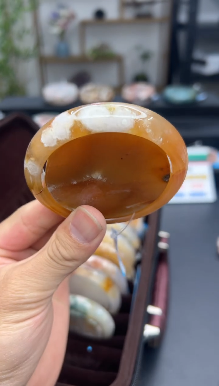 【闪购商品】石英质玉手镯未镶嵌963(60圈赠送镯心)