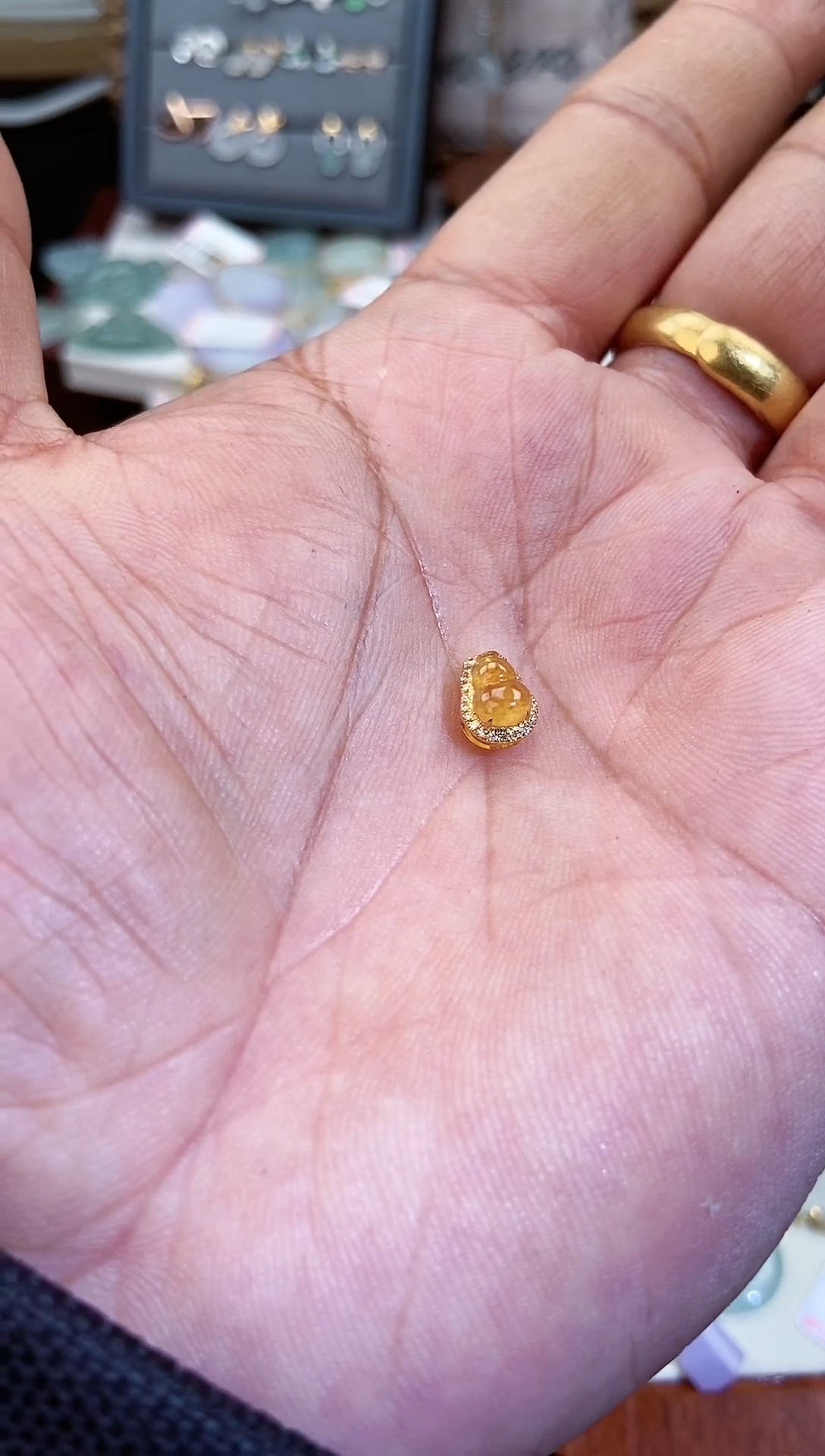 【闪购商品】翡翠吊坠(不含链)18K金镶嵌 翡翠