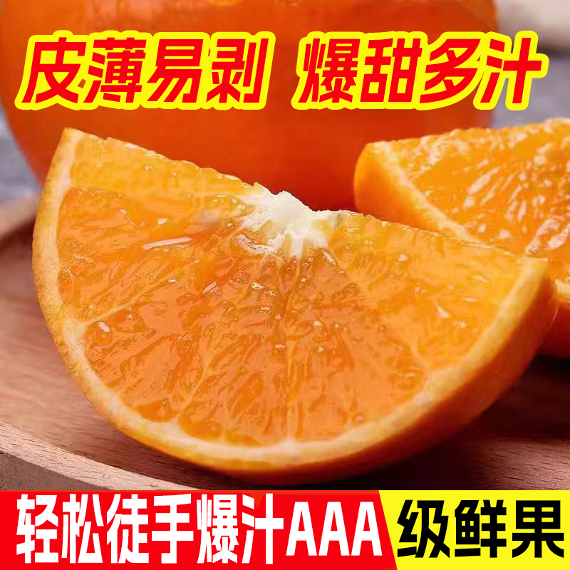 【次日达】正宗广西武鸣沃柑香甜橘子当季新鲜水果纯甜橘子产地直发5斤精品果 净果连箱五斤 