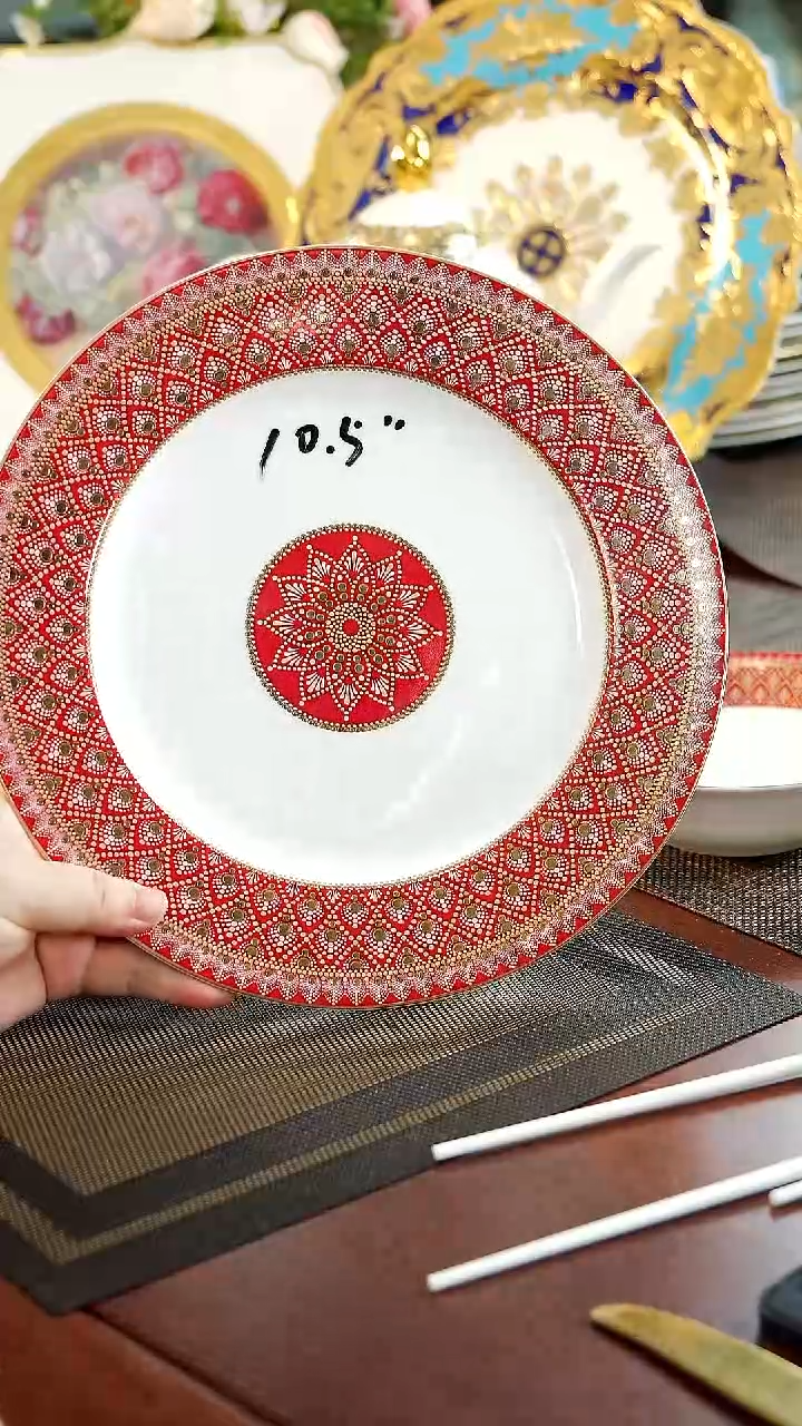 【闪购商品】瓷片10.5英寸平盘  福利价