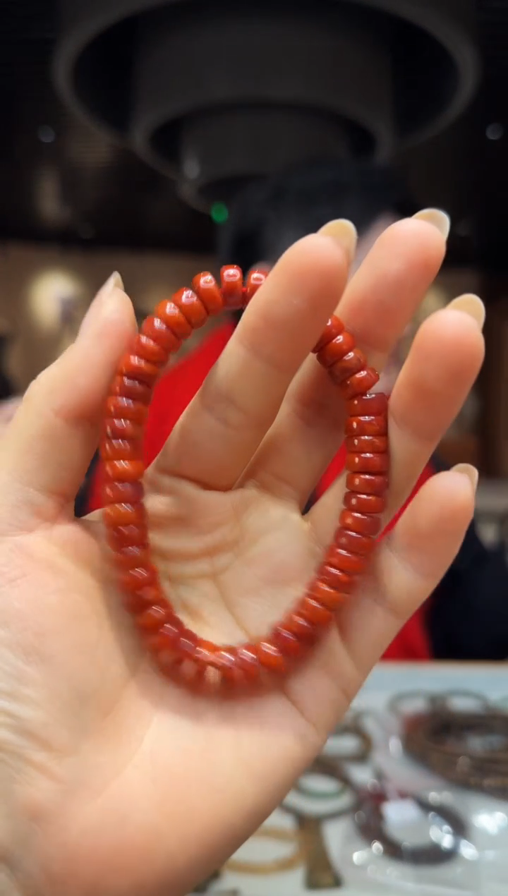 【闪购商品】南红玛瑙手链未镶嵌南红算盘珠