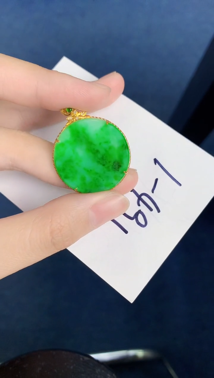 【闪购商品】翡翠颈饰18K金镶嵌000000000