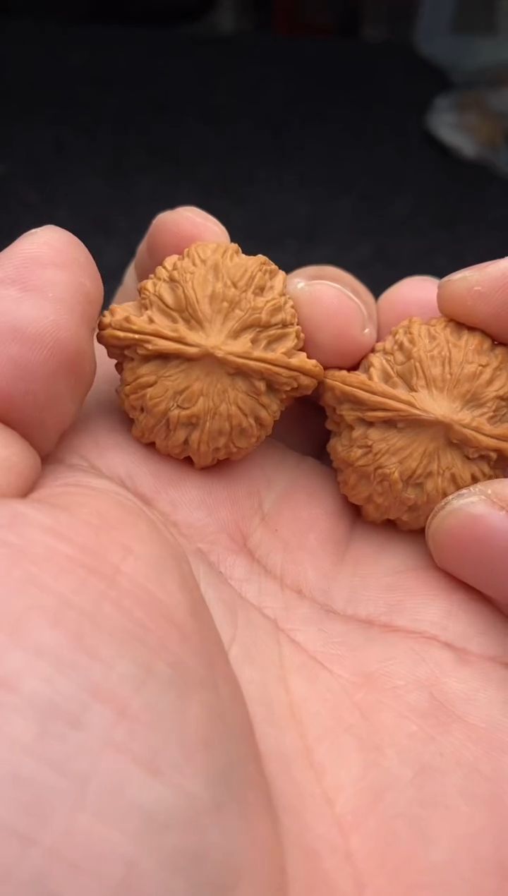 把件文玩核桃b316号34尺黄杆