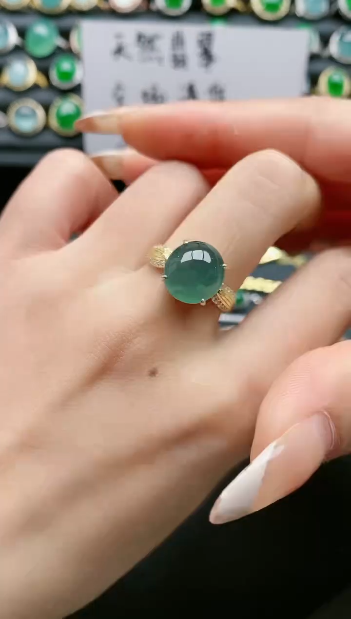 【闪购商品】翡翠戒指银S925镶嵌1111