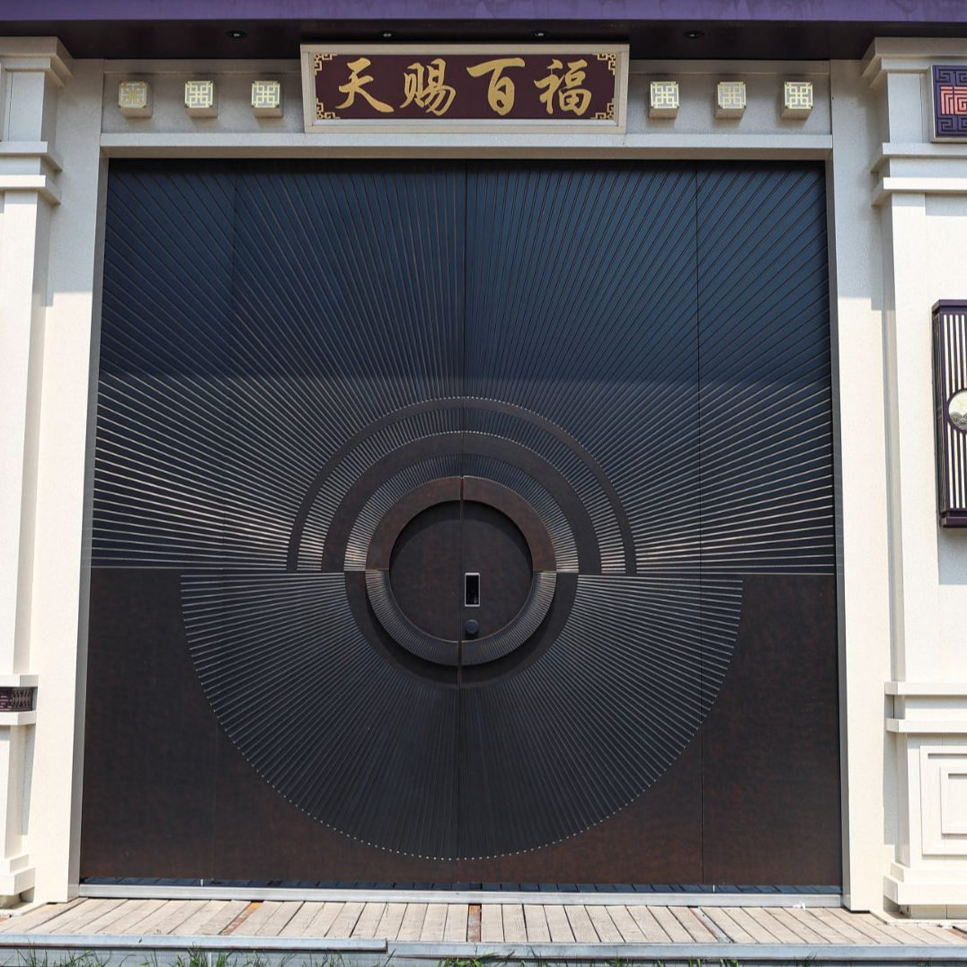 2025新款铝板精雕系统门别墅门农村自建房庭院大门对开铝合金大门