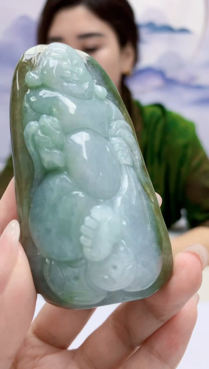 【闪购商品】定制翡翠未镶嵌4829-kk-毛货挂件76