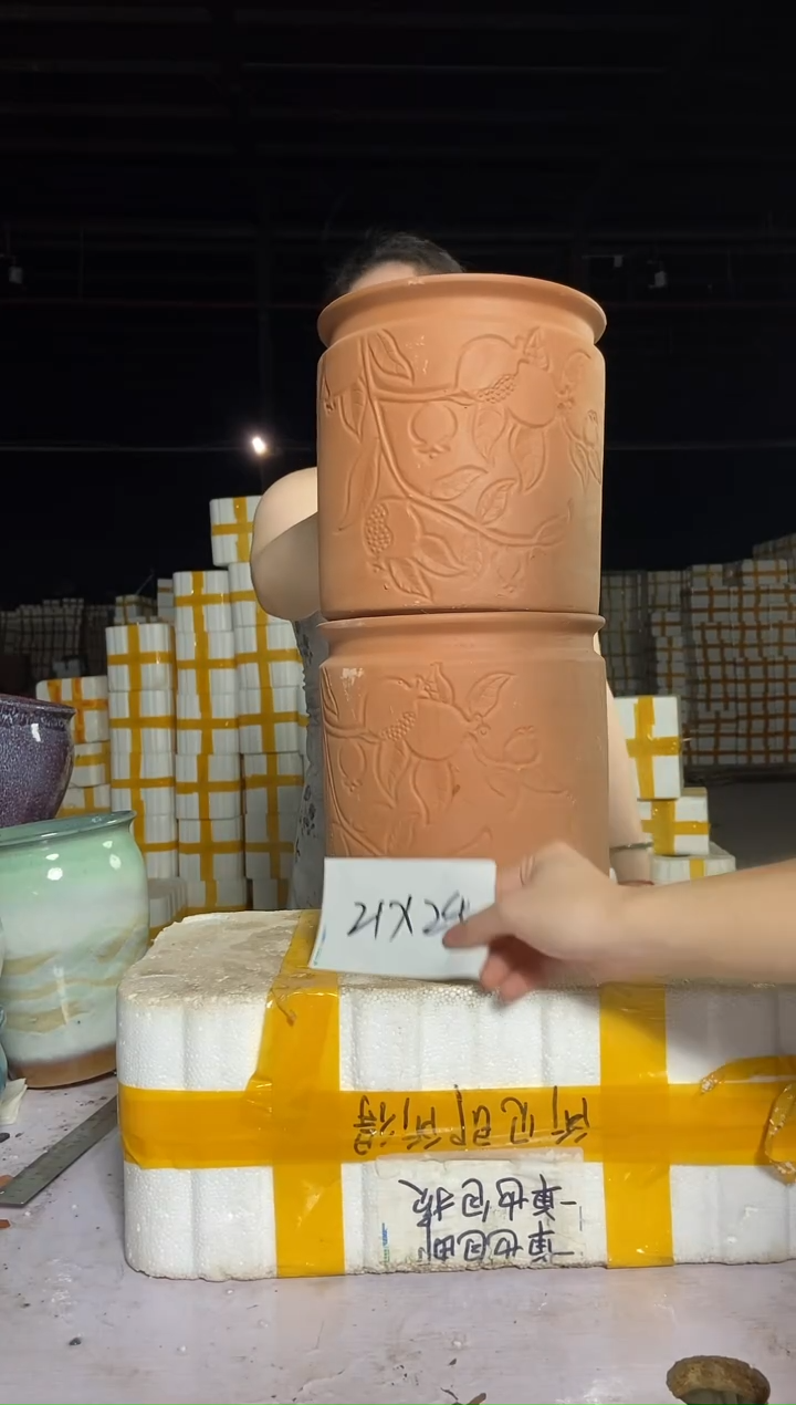 宜兴紫砂粗陶花盆21/24