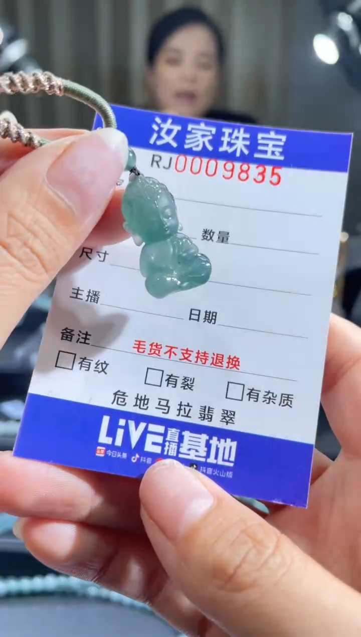 未镶嵌挂件翡翠9835