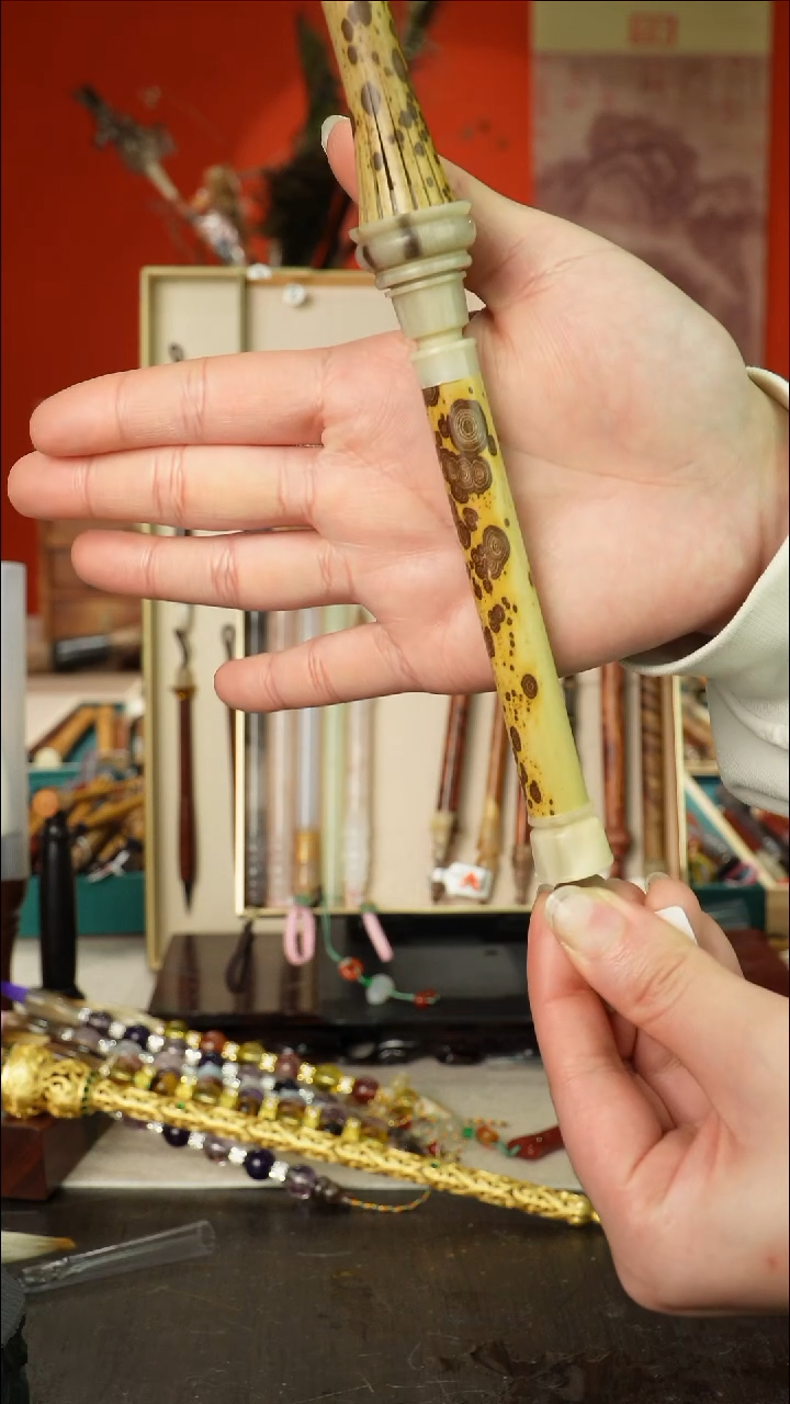 448号闪孤品高货毛笔链接 清水试笔 蘸墨不退