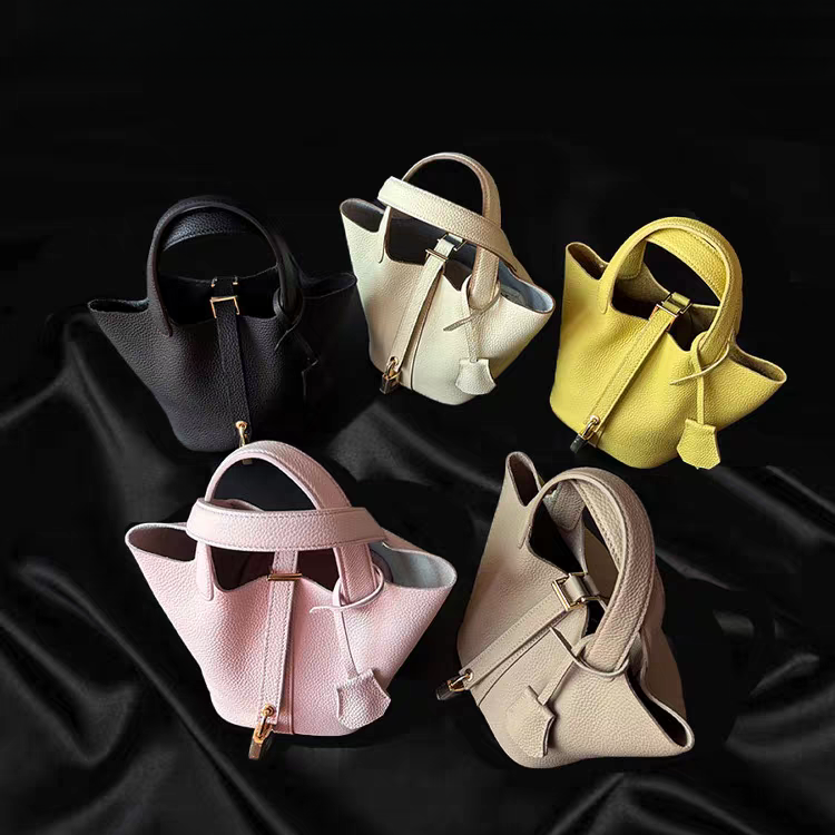 新款真皮女包  菜篮子(22cm)经典百搭时尚手提手拎奢品包  