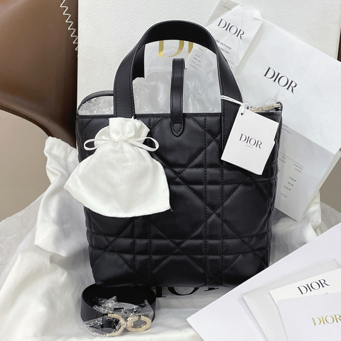 99新 DIOR/迪奥 土著竖版 toujours黑金小号 /7QH40435