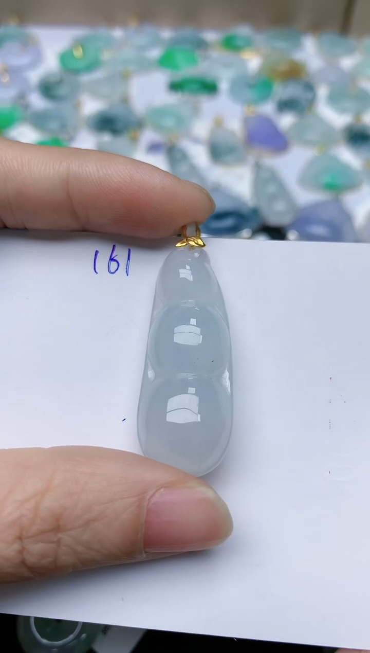 【闪购商品】翡翠颈饰18K金镶嵌天然翡翠A货    