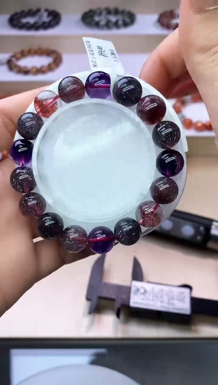 【闪购商品】水晶手链未镶嵌黑加仑超七单圈11m+
