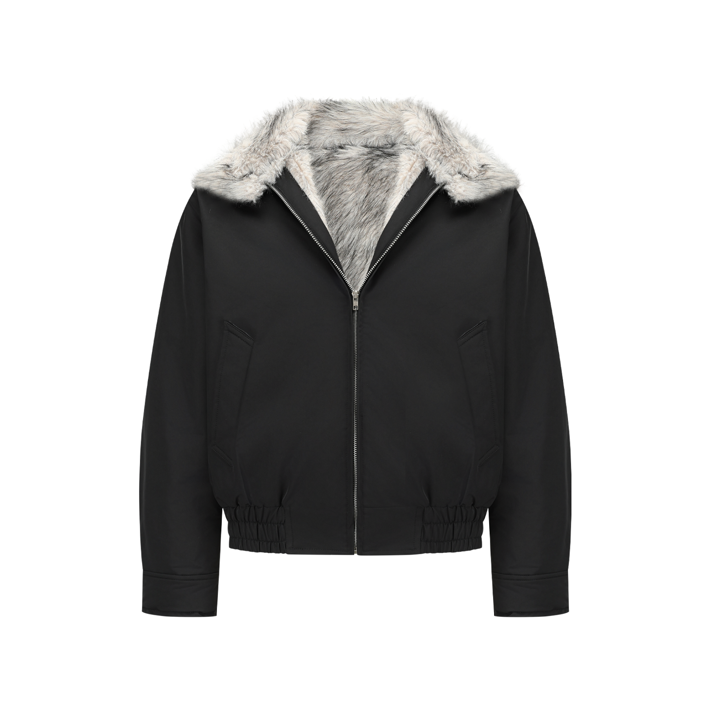 MANUSCRIPT狼毛哈灵顿棉服 1500克环保绒座山雕夹克 一件过冬棉服