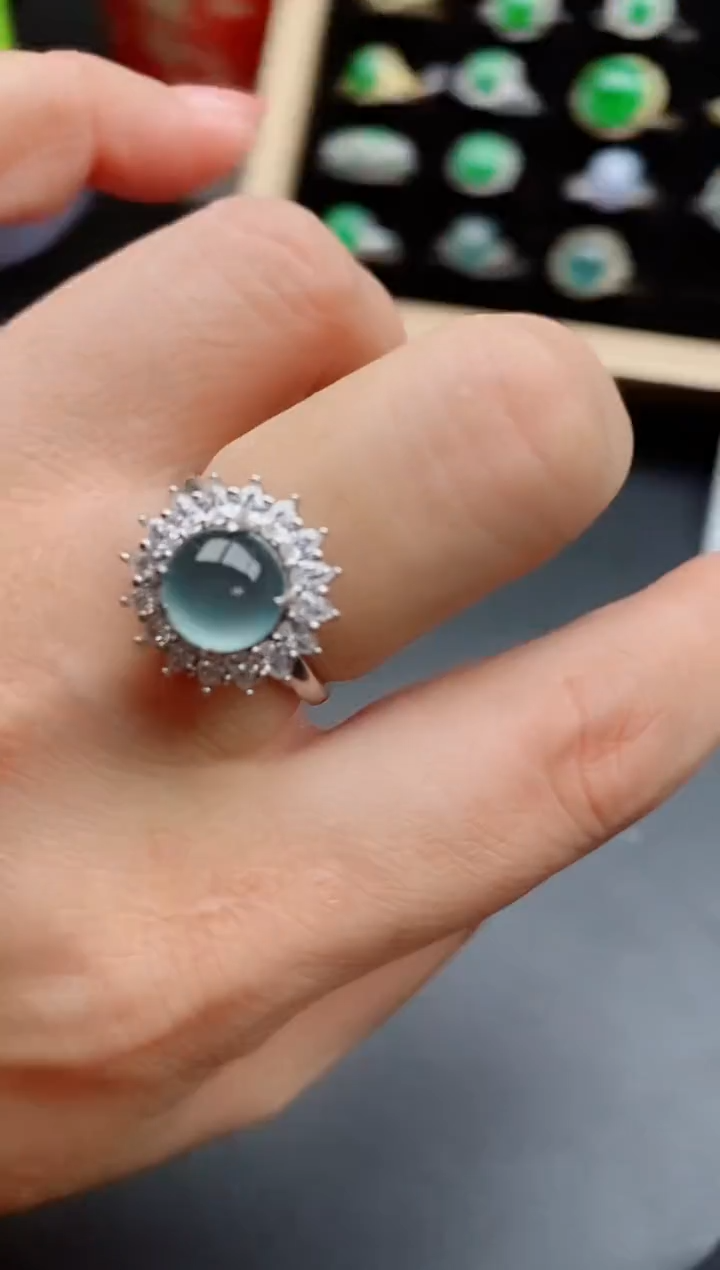 【闪购商品】翡翠戒指银S925镶嵌21212