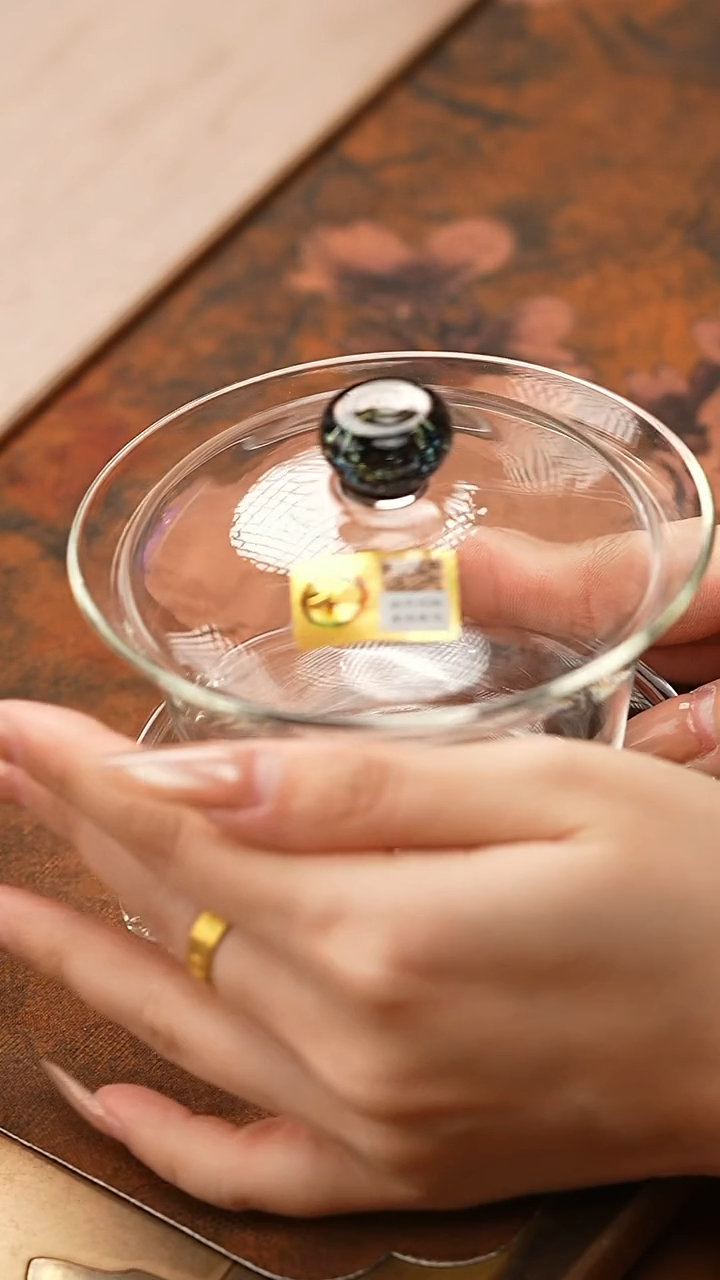 【闪购商品】禾器/星云沁莲盖碗/黑金