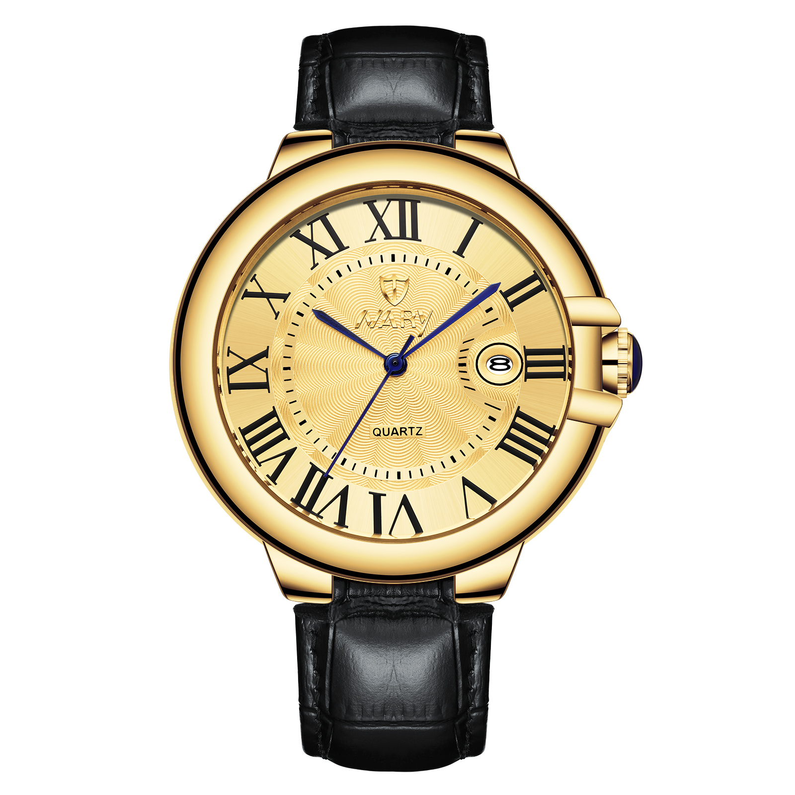 【云仓直发】金气球系列时尚罗马数字大表盘百搭男士腕表9026